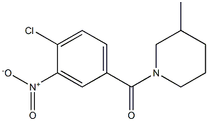 1-[(4-chloro-3-nitrophenyl)carbonyl]-3-methylpiperidine Struktur