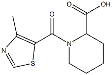 1-[(4-methyl-1,3-thiazol-5-yl)carbonyl]piperidine-2-carboxylic acid Struktur