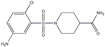 1-[(5-amino-2-chlorobenzene)sulfonyl]piperidine-4-carboxamide Struktur