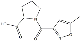 1-[(5-methyl-1,2-oxazol-3-yl)carbonyl]pyrrolidine-2-carboxylic acid Struktur