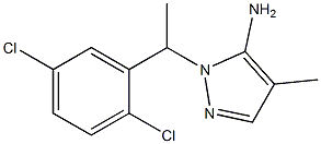 1-[1-(2,5-dichlorophenyl)ethyl]-4-methyl-1H-pyrazol-5-amine Struktur