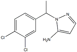 1-[1-(3,4-dichlorophenyl)ethyl]-1H-pyrazol-5-amine Struktur