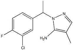 1-[1-(3-chloro-4-fluorophenyl)ethyl]-4-methyl-1H-pyrazol-5-amine Struktur