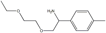 1-[1-amino-2-(2-ethoxyethoxy)ethyl]-4-methylbenzene Struktur