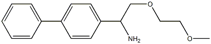 1-[1-amino-2-(2-methoxyethoxy)ethyl]-4-phenylbenzene Struktur