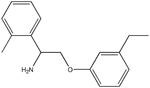 1-[1-amino-2-(3-ethylphenoxy)ethyl]-2-methylbenzene Struktur