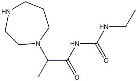 1-[2-(1,4-diazepan-1-yl)propanoyl]-3-ethylurea Struktur