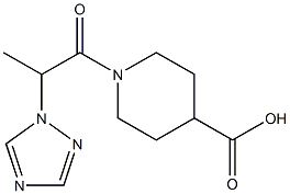 1-[2-(1H-1,2,4-triazol-1-yl)propanoyl]piperidine-4-carboxylic acid Struktur