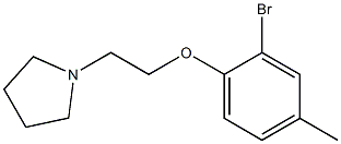 1-[2-(2-bromo-4-methylphenoxy)ethyl]pyrrolidine Struktur