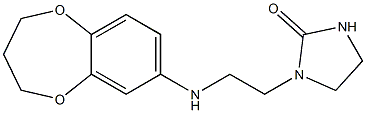 1-[2-(3,4-dihydro-2H-1,5-benzodioxepin-7-ylamino)ethyl]imidazolidin-2-one Struktur