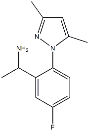 1-[2-(3,5-dimethyl-1H-pyrazol-1-yl)-5-fluorophenyl]ethan-1-amine Struktur