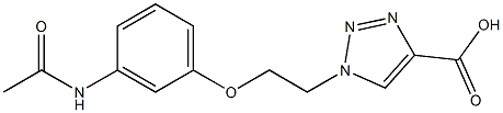 1-[2-(3-acetamidophenoxy)ethyl]-1H-1,2,3-triazole-4-carboxylic acid Struktur