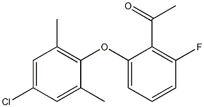 1-[2-(4-chloro-2,6-dimethylphenoxy)-6-fluorophenyl]ethan-1-one Struktur