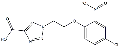 1-[2-(4-chloro-2-nitrophenoxy)ethyl]-1H-1,2,3-triazole-4-carboxylic acid Struktur