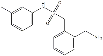 1-[2-(aminomethyl)phenyl]-N-(3-methylphenyl)methanesulfonamide Struktur