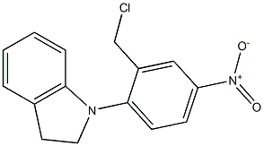 1-[2-(chloromethyl)-4-nitrophenyl]-2,3-dihydro-1H-indole Struktur