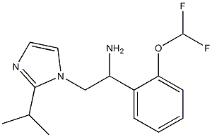 1-[2-(difluoromethoxy)phenyl]-2-[2-(propan-2-yl)-1H-imidazol-1-yl]ethan-1-amine Struktur