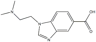 1-[2-(dimethylamino)ethyl]-1H-1,3-benzodiazole-5-carboxylic acid Struktur