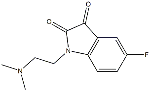 1-[2-(dimethylamino)ethyl]-5-fluoro-2,3-dihydro-1H-indole-2,3-dione Struktur