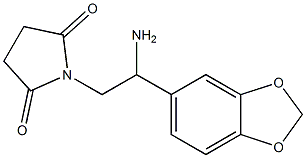 1-[2-amino-2-(1,3-benzodioxol-5-yl)ethyl]pyrrolidine-2,5-dione Struktur