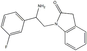 1-[2-amino-2-(3-fluorophenyl)ethyl]-2,3-dihydro-1H-indol-2-one Struktur