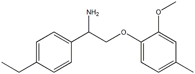 1-[2-amino-2-(4-ethylphenyl)ethoxy]-2-methoxy-4-methylbenzene Struktur