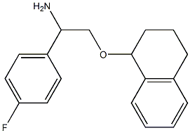 1-[2-amino-2-(4-fluorophenyl)ethoxy]-1,2,3,4-tetrahydronaphthalene Struktur