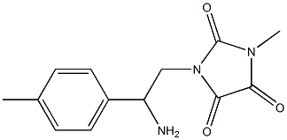 1-[2-amino-2-(4-methylphenyl)ethyl]-3-methylimidazolidine-2,4,5-trione Struktur