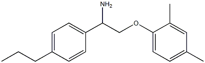 1-[2-amino-2-(4-propylphenyl)ethoxy]-2,4-dimethylbenzene Struktur