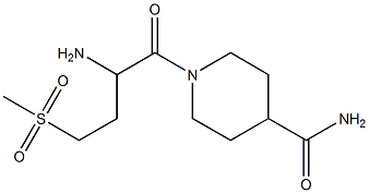 1-[2-amino-4-(methylsulfonyl)butanoyl]piperidine-4-carboxamide Struktur