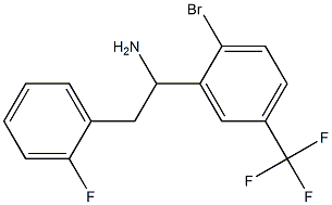 1-[2-bromo-5-(trifluoromethyl)phenyl]-2-(2-fluorophenyl)ethan-1-amine Struktur