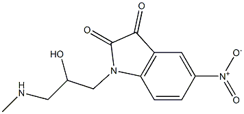 1-[2-hydroxy-3-(methylamino)propyl]-5-nitro-2,3-dihydro-1H-indole-2,3-dione Struktur