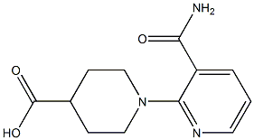 1-[3-(aminocarbonyl)pyridin-2-yl]piperidine-4-carboxylic acid Struktur