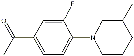 1-[3-fluoro-4-(3-methylpiperidin-1-yl)phenyl]ethan-1-one Struktur