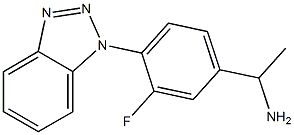 1-[4-(1H-1,2,3-benzotriazol-1-yl)-3-fluorophenyl]ethan-1-amine Struktur