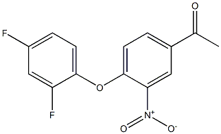 1-[4-(2,4-difluorophenoxy)-3-nitrophenyl]ethan-1-one Struktur