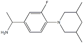 1-[4-(3,5-dimethylpiperidin-1-yl)-3-fluorophenyl]ethan-1-amine Struktur