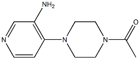 1-[4-(3-aminopyridin-4-yl)piperazin-1-yl]ethan-1-one Struktur