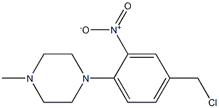 1-[4-(chloromethyl)-2-nitrophenyl]-4-methylpiperazine Struktur