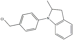 1-[4-(chloromethyl)phenyl]-2-methyl-2,3-dihydro-1H-indole Struktur