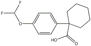 1-[4-(difluoromethoxy)phenyl]cyclohexane-1-carboxylic acid Struktur