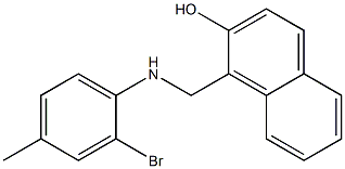 1-{[(2-bromo-4-methylphenyl)amino]methyl}naphthalen-2-ol Struktur