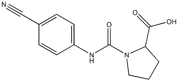 1-{[(4-cyanophenyl)amino]carbonyl}pyrrolidine-2-carboxylic acid Struktur