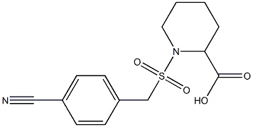 1-{[(4-cyanophenyl)methane]sulfonyl}piperidine-2-carboxylic acid Struktur