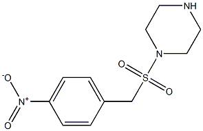 1-{[(4-nitrophenyl)methane]sulfonyl}piperazine Struktur