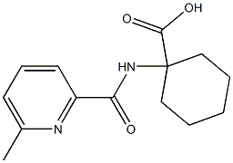 1-{[(6-methylpyridin-2-yl)carbonyl]amino}cyclohexanecarboxylic acid Struktur