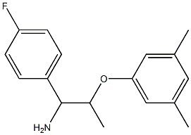 1-{[1-amino-1-(4-fluorophenyl)propan-2-yl]oxy}-3,5-dimethylbenzene Struktur