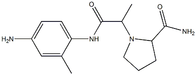 1-{1-[(4-amino-2-methylphenyl)carbamoyl]ethyl}pyrrolidine-2-carboxamide Struktur