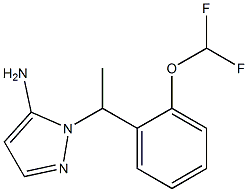 1-{1-[2-(difluoromethoxy)phenyl]ethyl}-1H-pyrazol-5-amine Struktur