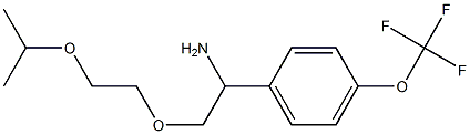 1-{1-amino-2-[2-(propan-2-yloxy)ethoxy]ethyl}-4-(trifluoromethoxy)benzene Struktur